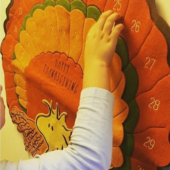 Peanuts at Pottery Barn Kids Brown and Orange Large Hanging Wall Advent Calendar - Picture 6 of 6